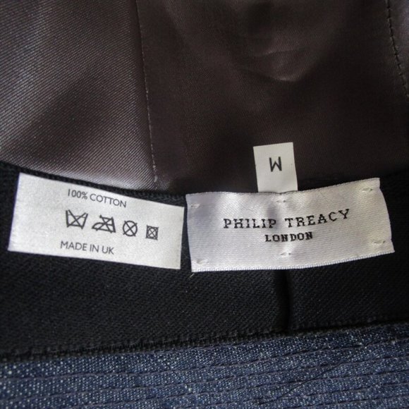 Dark Blue Denim Bucket Trilby Unisex Hat Bendels Cotton London - Picture 8 of 9